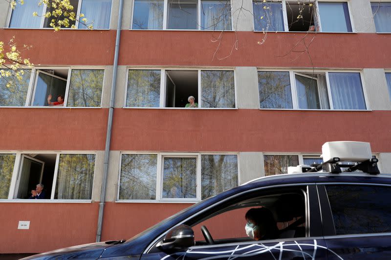 Budapest Symphony Orchestra plays classical music recordings around the city to cheer up people under lockdown in Budapest