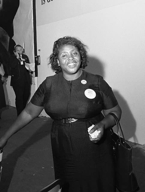 Fannie Lou Hamer enters the Democratic National Convention in 1964