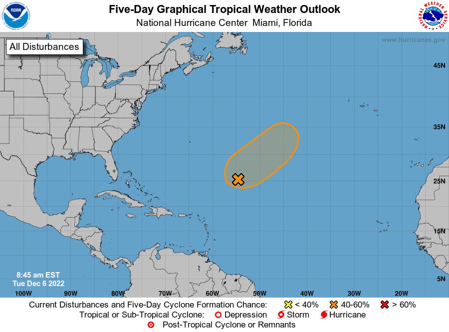 Tropical conditions 8:45 a.m. Dec. 6, 2022.