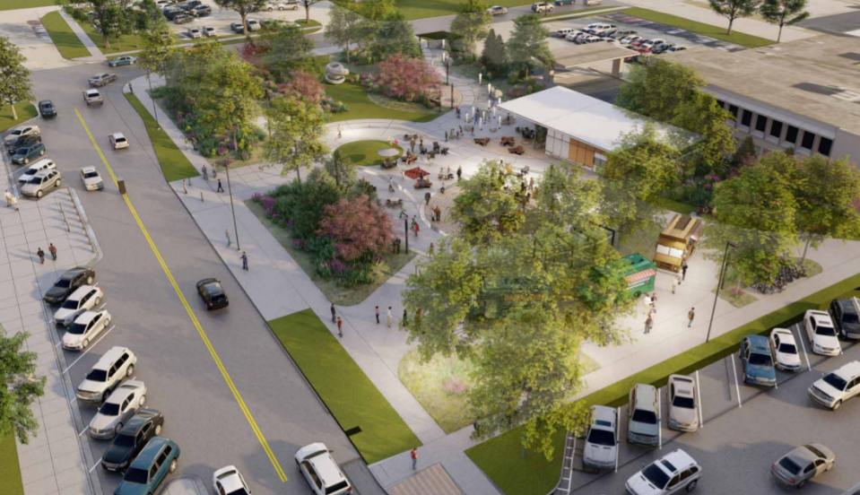 The Ames City Council heard an update on the plaza project which will bring ice skating in the winter and a splash pad in the summer to Ames' downtown.