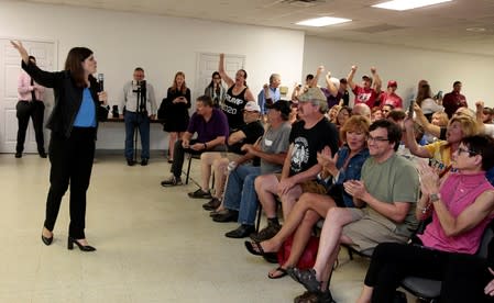 U.S. Congresswoman Haley Stevens addresses the attendees during a ‘End The Gun Violence’ Town Hall in Commerce Township