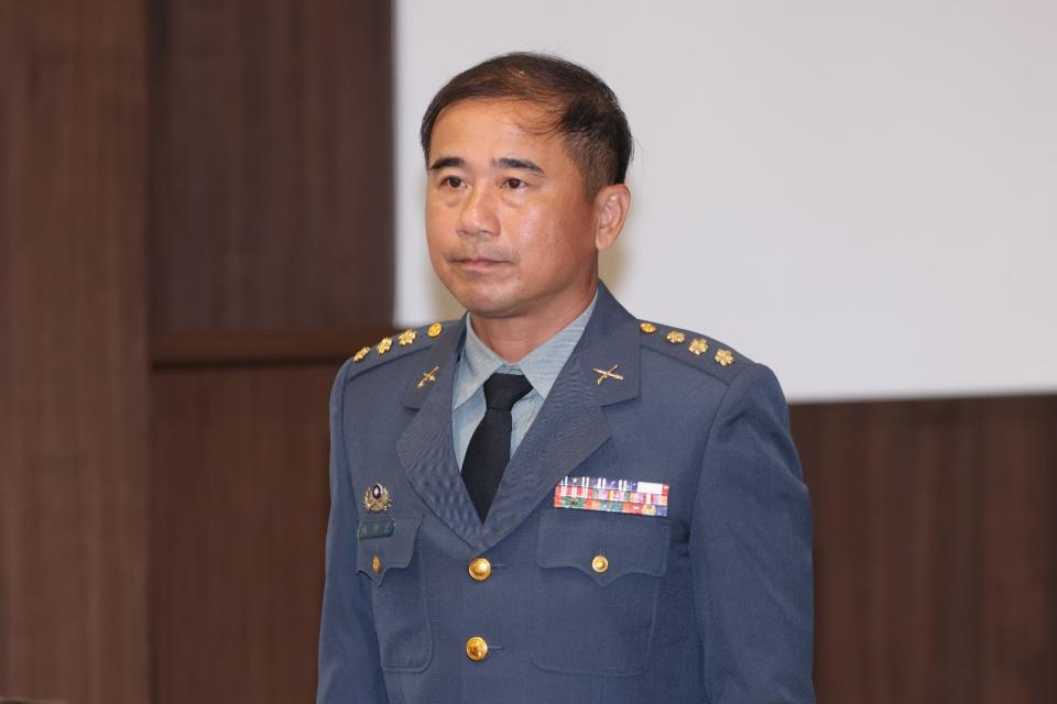 國防部「軍事營區安全維護條例配套法規命令草案」預告說明記者會，陸軍上校林仲宏說明。廖瑞祥攝