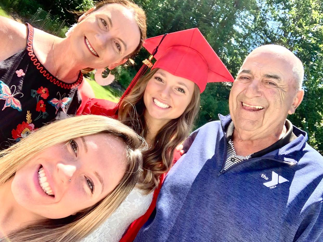 Jim and his girls. Proud Papa and Grandpa Jim Clift is all smiles for a selfie with his daughter, Heather, and granddaughters Bella and Olivia.