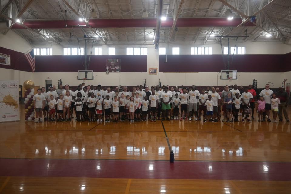 Campers poses for a photo at ‘Father’s Day Leadership Basketball Clinic’ at Florida High, June 19, 2022