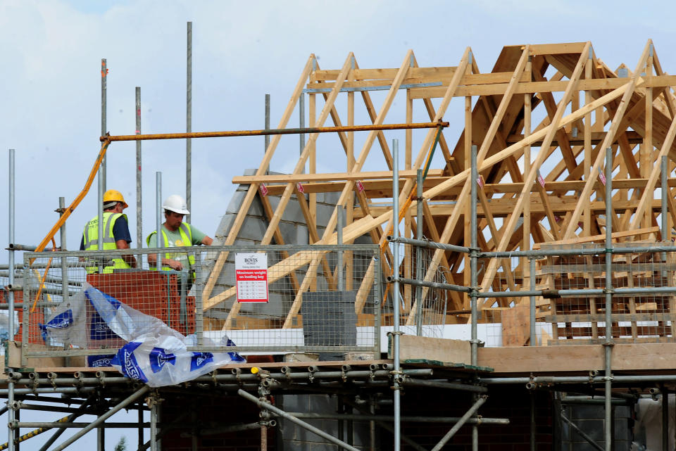 General view of construction of Bovis Homes at Portland Great Park, Nottinghamshire.