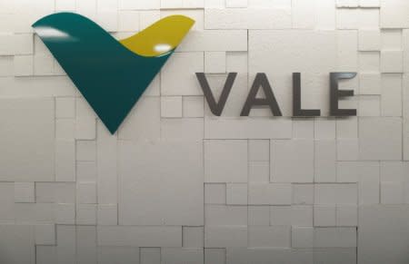 The logo of Vale SA is pictured in Rio de Janeiro, Brazil, August 7, 2017. Picture taken August 7, 2017. REUTERS/Ricardo Moraes