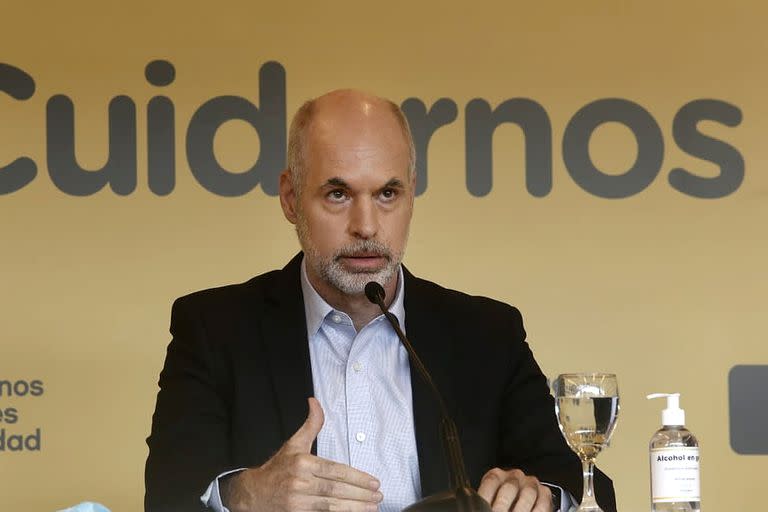 Horacio Rodríguez Larreta en conferencia de prensa tras los anuncios de Alberto Fernández