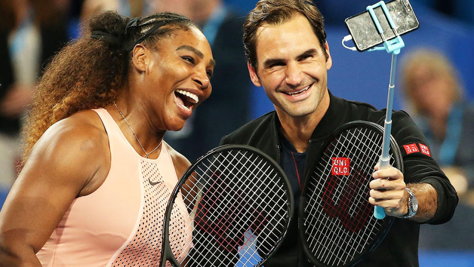 Serena Williams and Roger Federer, pictured here at the 2019 edition of the Hopman Cup.