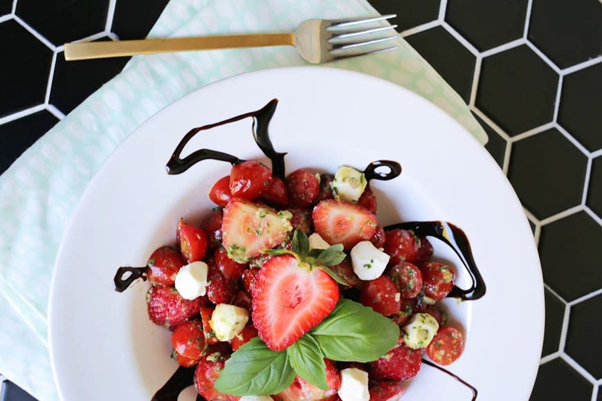 Strawberry Caprese Salad from A Beautiful Mess