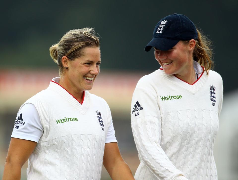 England will be without Katherine Brunt, left and Anya Shrubsole against South Africa next week (Gareth Fuller/PA) (PA Archive)