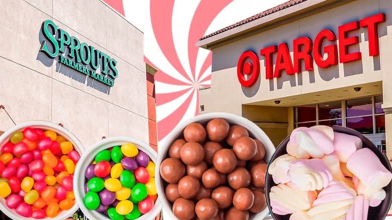 Store logos and candies in bowls