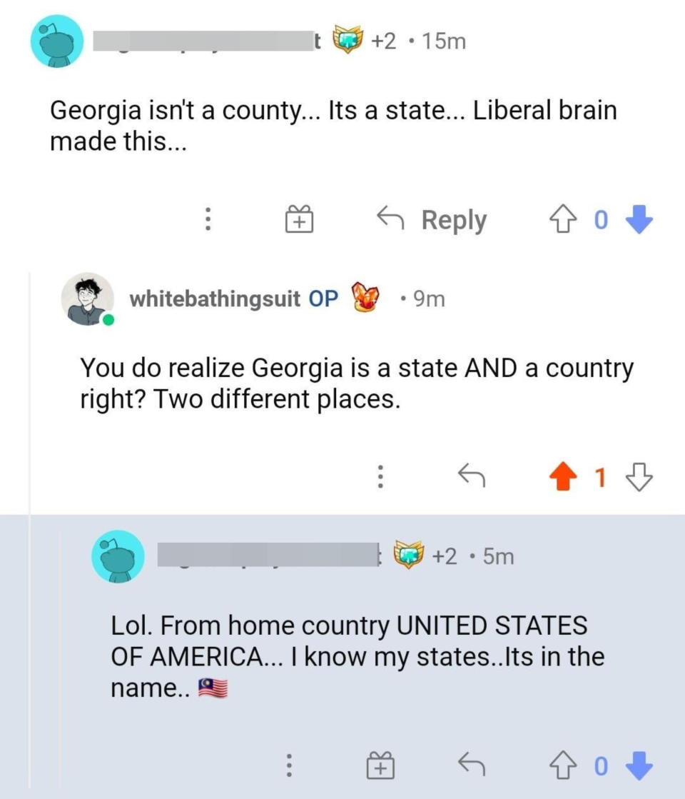 american who does not know about the country of georgia