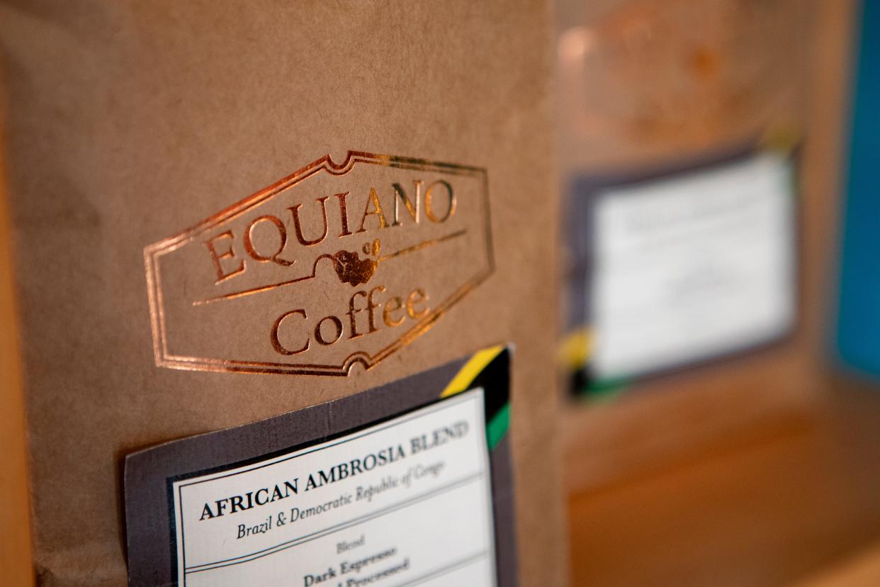 Specialty coffee offerings rotate through the tasting room at Equiano Coffee Company in Eugene.