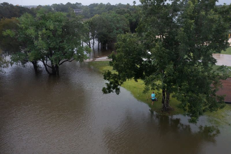 Aftermath of Hurricane Nicholas in League City, Texas