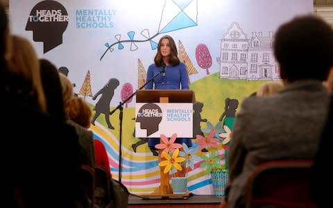 The Duchess of Cambridge delivers a speech - Credit: Jonathan Brady