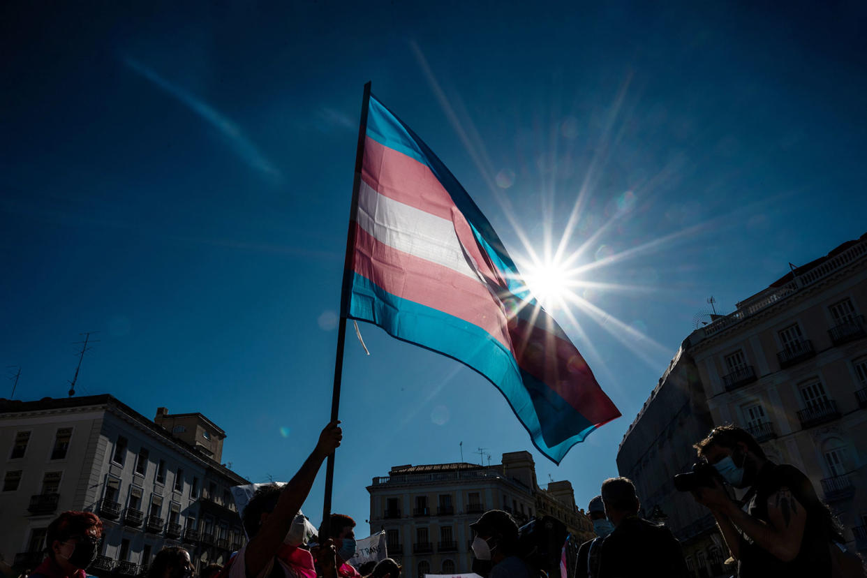 Trangender Flag Marcos del Mazo/LightRocket via Getty Images