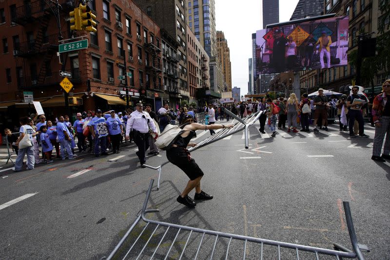 Activists kick off Climate Week with protest against fossil fuels in New York City