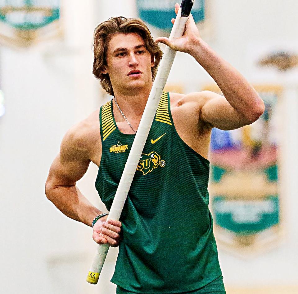 Jacob Van Dusseldorp of Watertown is a member of the men's outdoor track and field squad at North Dakota State University in Fargo/