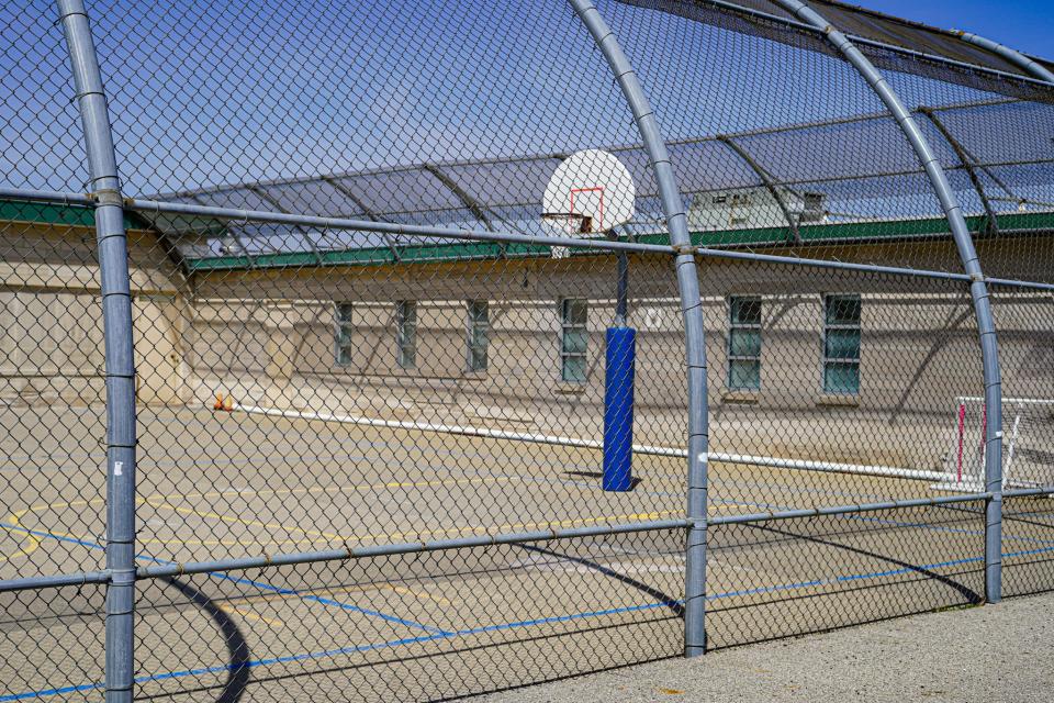 The outdoor basketball court at Maurice Spear Campus was built in 2016.