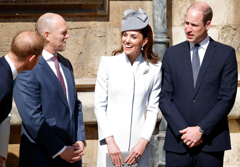 Harry did appear to joke with the Duke and Duchess of Cambridge, though it's highly unusual they would choose not to walk or sit with each other during a royal outing.&nbsp; (Photo: Max Mumby/Indigo via Getty Images)