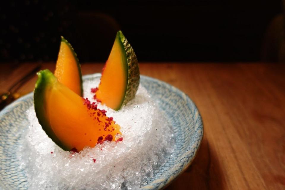 Musk melon a la Japanese slipper (Photo: Stephanie Zheng)