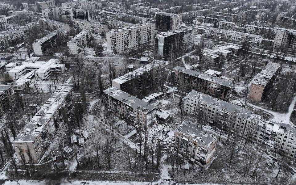 Panorama view of Avdiivka, Ukraine