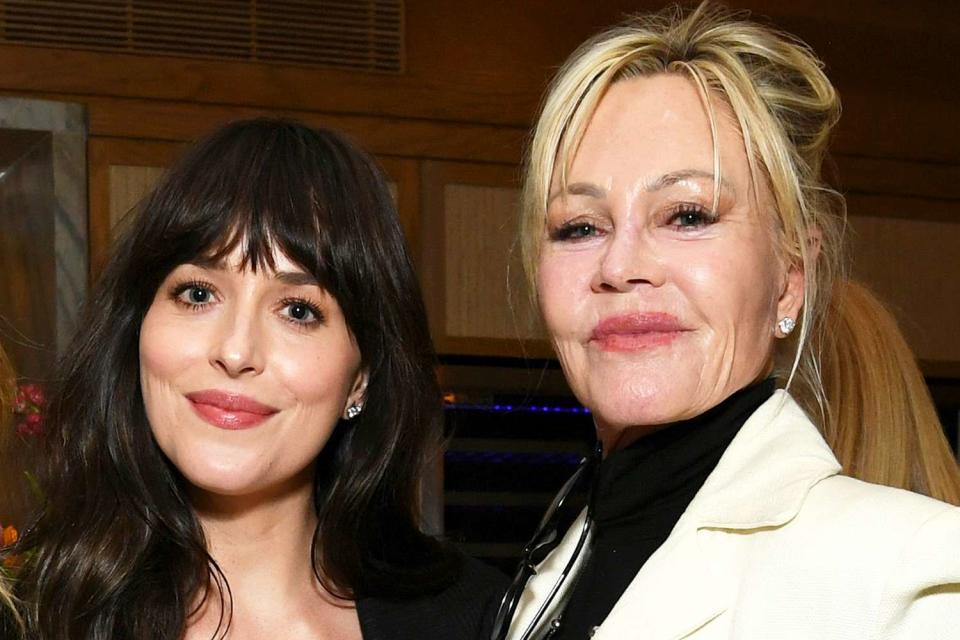 <p>Jon Kopaloff/Getty Images for Boat Rocker & TeaTime Pictures</p> Dakota Johnson and Melanie Griffith