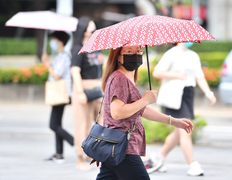 中央氣象局預報指出，今天各地大多為多雲到晴天氣，發布宜花東高溫資訊，其中花東可能出現攝氏38度以上高溫。（中央社資料照）