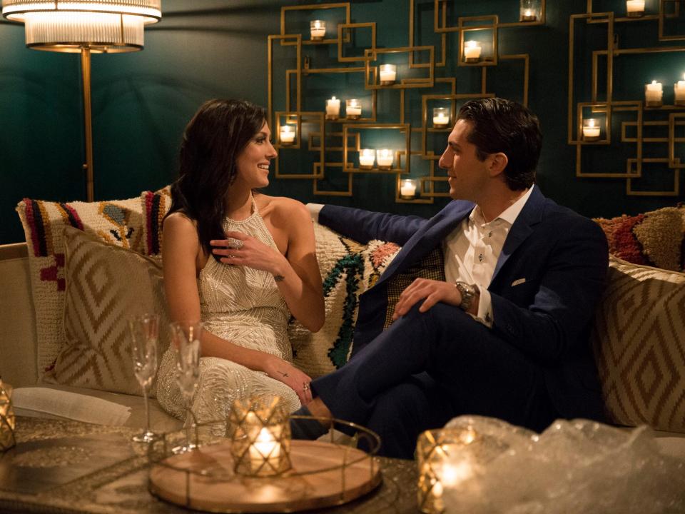 Becca Kufrin and Jason Tartick on "The Bachelorette" season 14