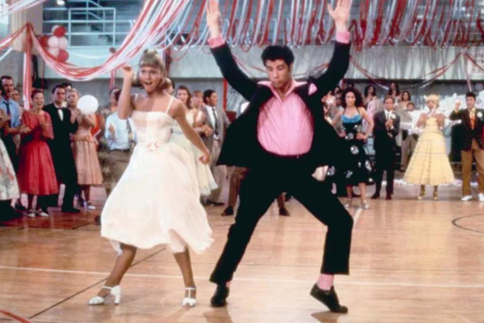 John Travolta’s statement socks in ‘Grease’ (Paramount)