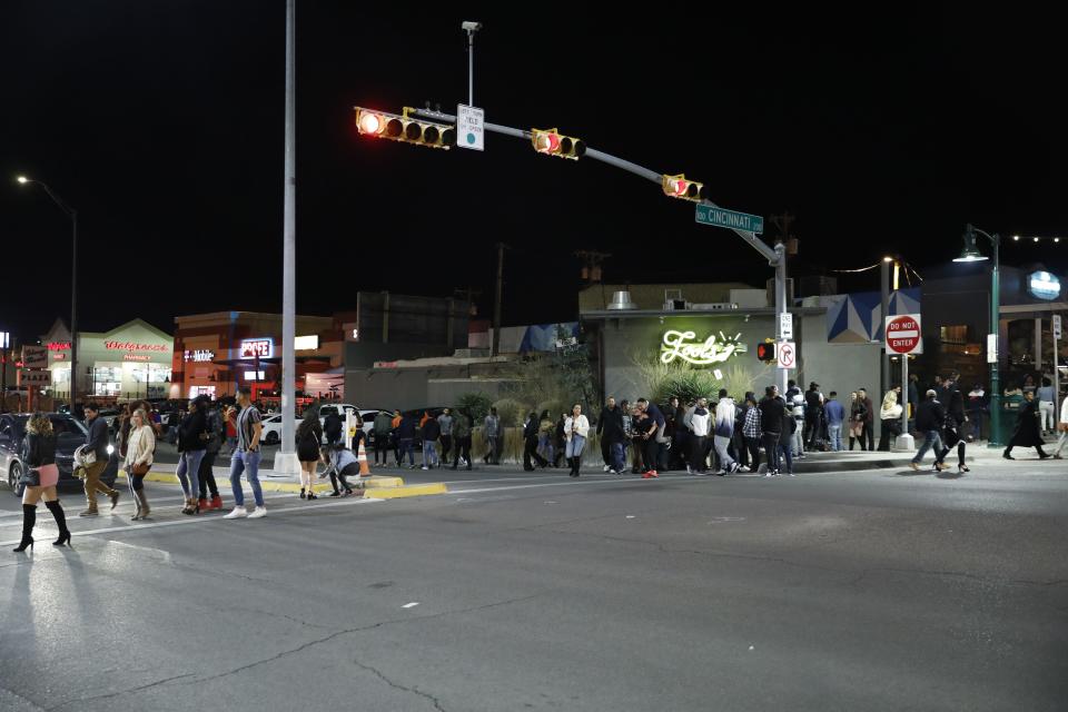 Bars on Cincinnati street see a heavy number of visitors on weekend nights.