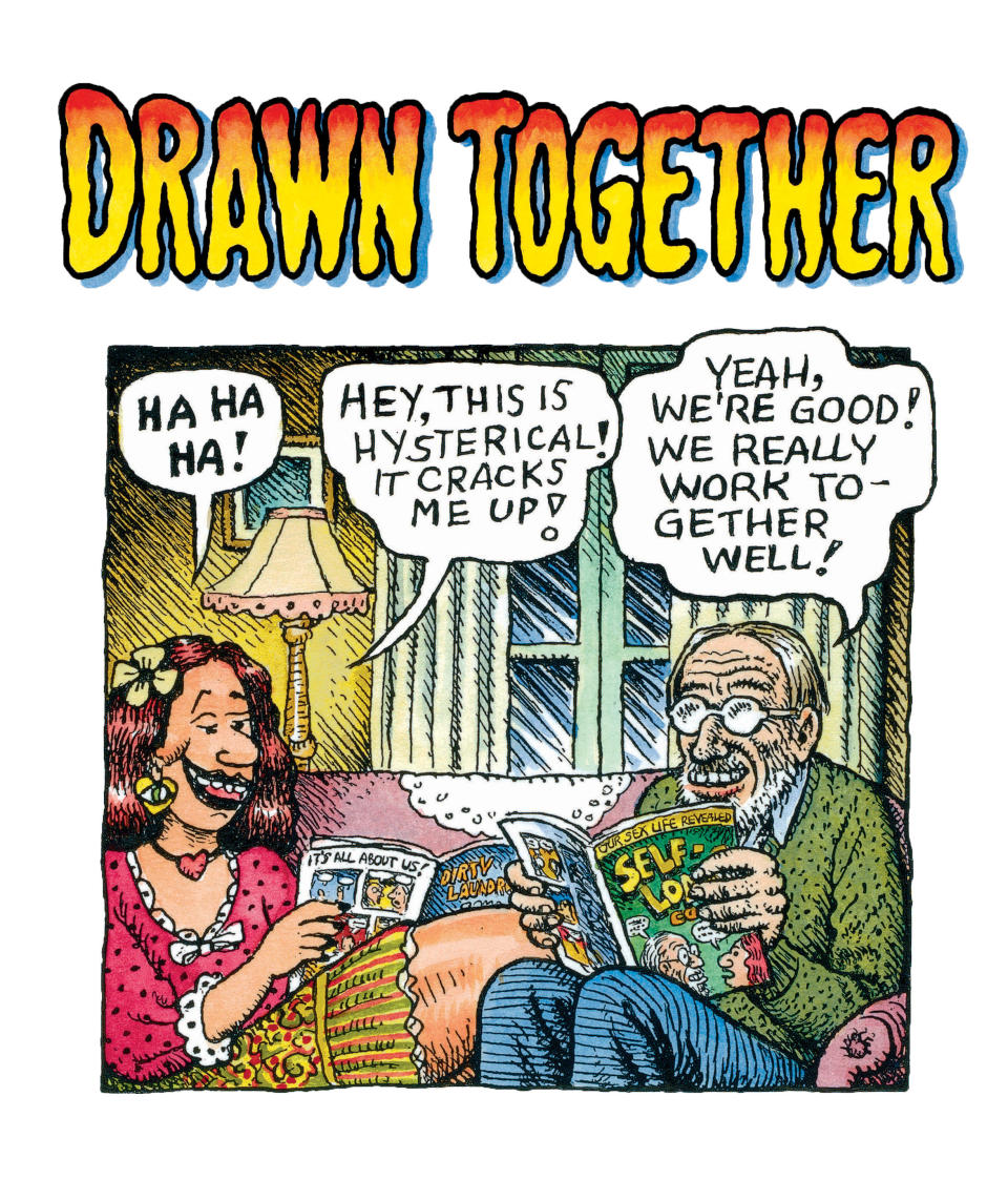 Aline Kominsky-Crumb &amp; Robert Crumb, "<i>Drawn Together</i>," Cartoon Museum Basel, 2016, ink and watercolor on paper, Poster for the exhibition. Courtesy of the artists (Photo: David Zwirner)