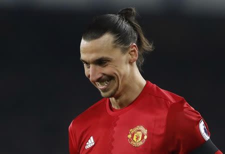 Football Soccer Britain - Everton v Manchester United - Premier League - Goodison Park - 4/12/16 Manchester United's Zlatan Ibrahimovic looks dejected Action Images via Reuters / Carl Recine Livepic