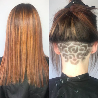 Undercut Hairstyle Idea: Leopard Print