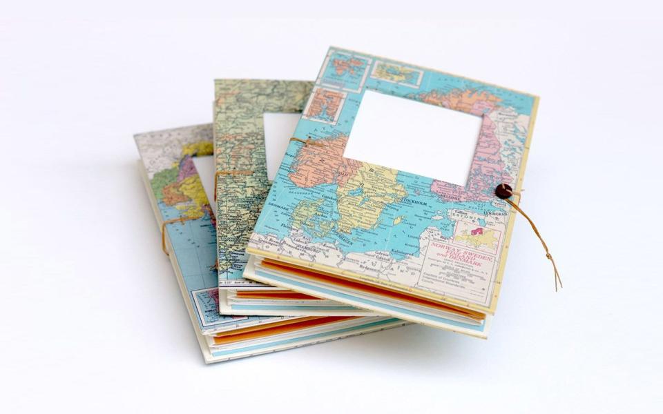 Personalized Travel Journal With Pockets and Envelopes