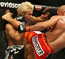 Josh Koscheck (L) will fight Paul Daley on Saturday