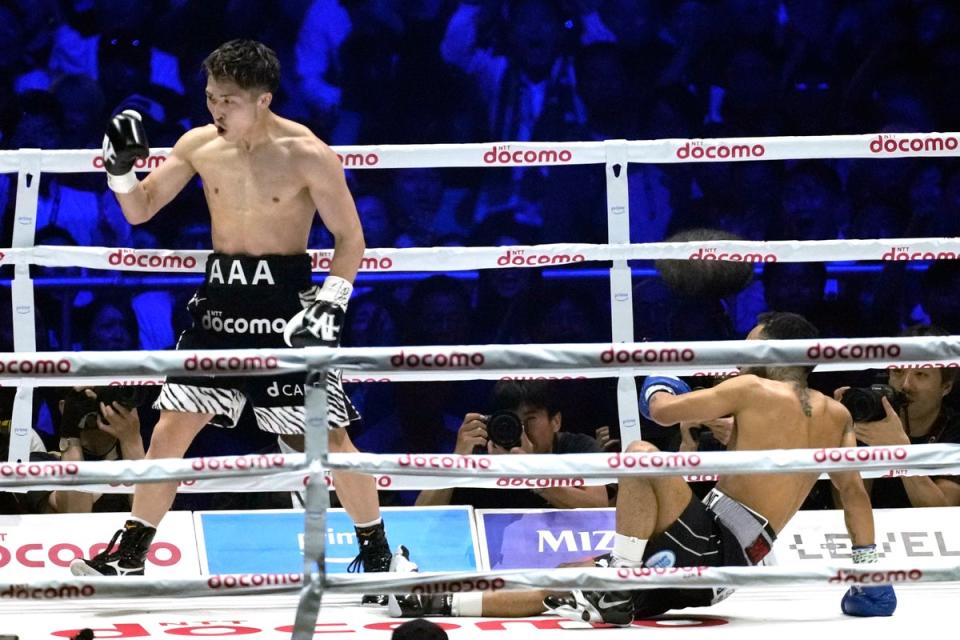 Inoue dropped Nery three times en route to a sixth-round knockout win (AP)