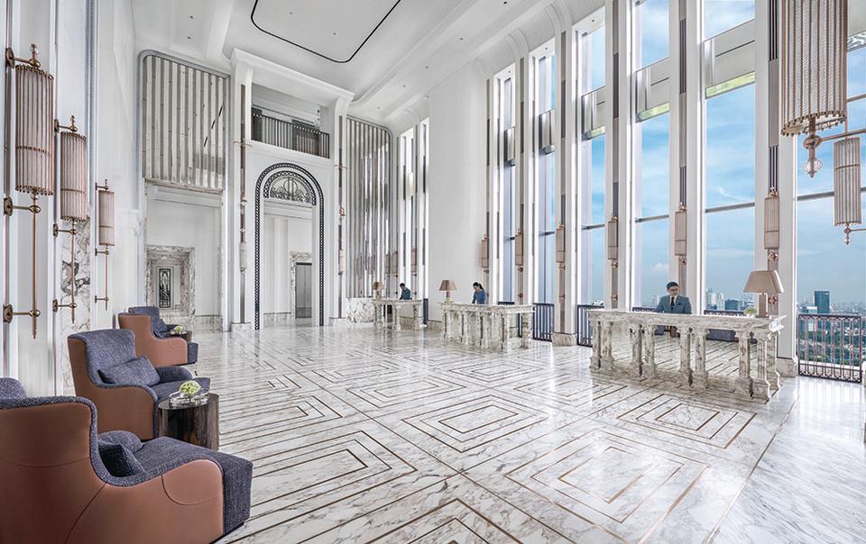 The lobby of the Langham Jakarta