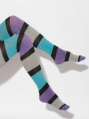 Urban Outfitters Colorblock Lurex Striped Tights, $18