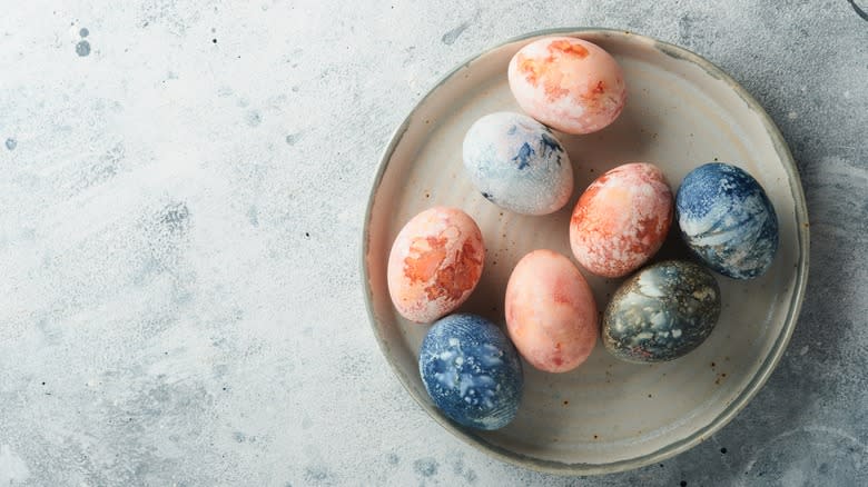 marbled Easter eggs
