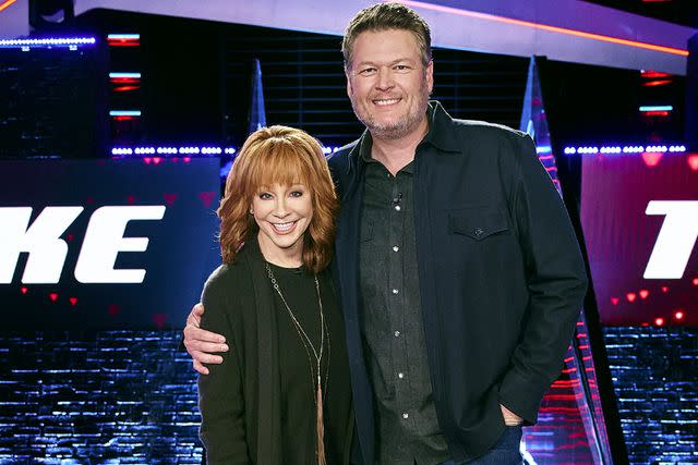 Tyler Golden/NBC Reba McEntire and Blake Shelton