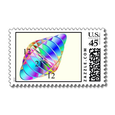 Rainbow Gyroscope Postage Stamp