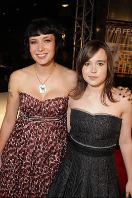 Screenwriter Diablo Cody and Ellen Page at the AFI Fest screening of Fox Searchlight's Juno in Hollywood