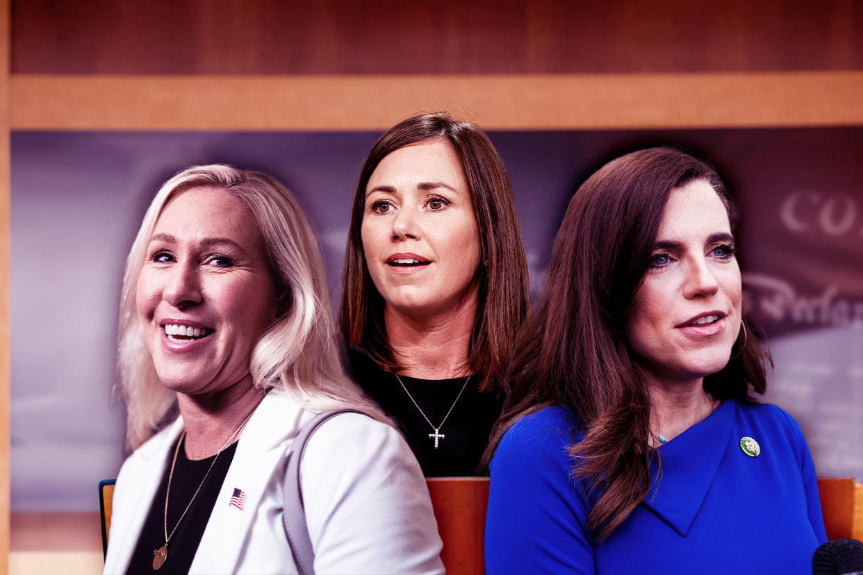 Marjorie Taylor Greene, Katie Britt and Nancy Mace Photo illustration by Salon/Getty Images