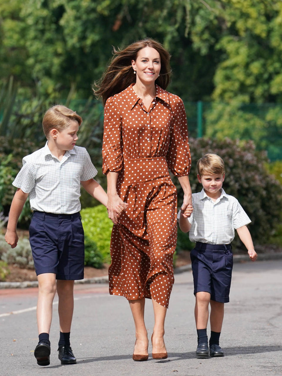 kate middleton, prince george, and prince louis in september 2022