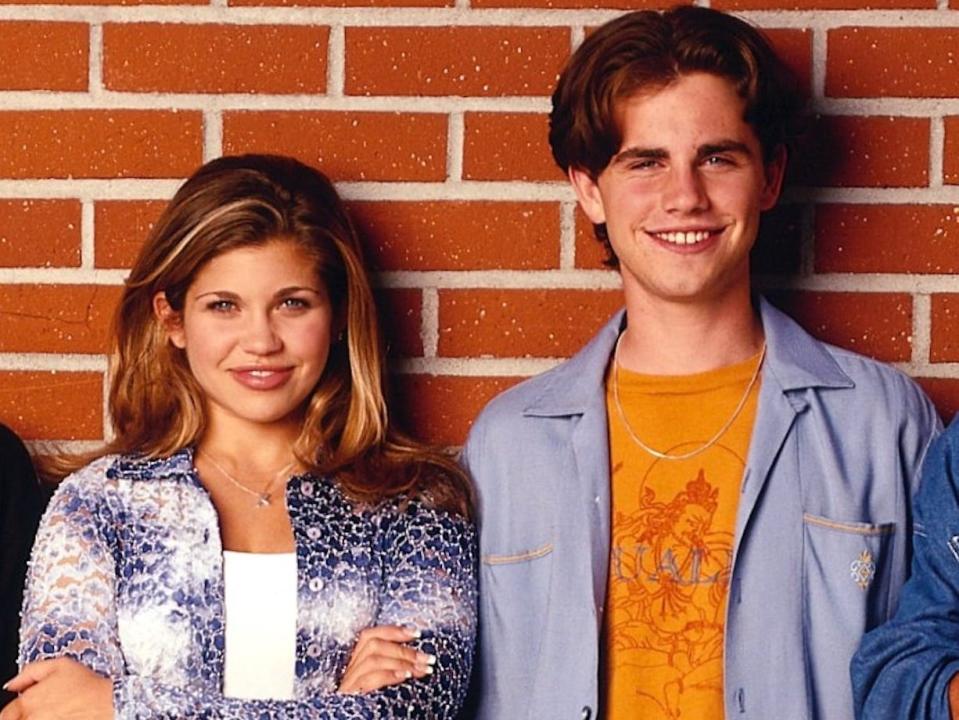 Danielle Fishel and Rider Strong in a promotional photo for "Boy Meets World."