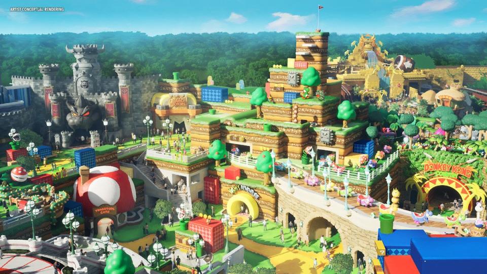 A birds-eye view of Super Nintendo World coming to Universal Orlando's Epic Universe