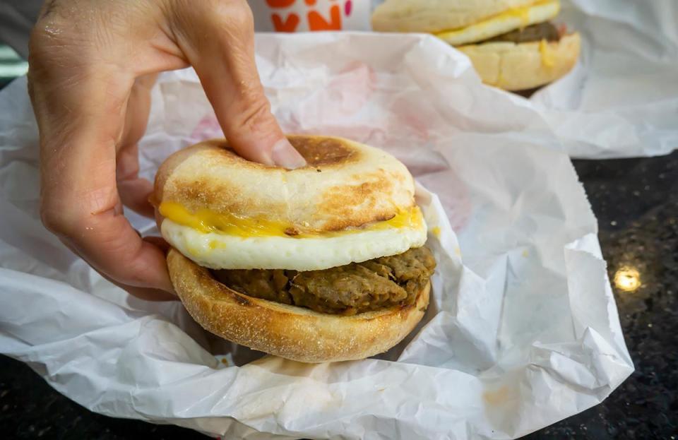 #5 Plant-based sausage breakfast sandwiches