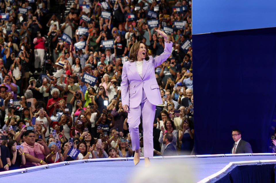 Harris at a rally in Las Vegas, Nevada on Saturday