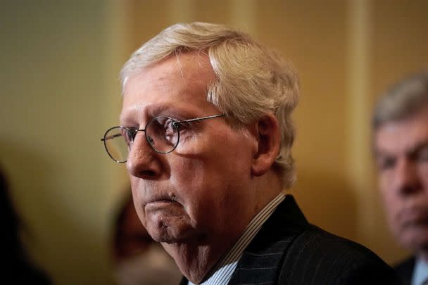 PHOTO: Senate Minority Leader Mitch McConnell holds a press conference at the U.S. Capitol in Washington, D.C., June 22, 2022. (Elizabeth Frantz/Reuters)
